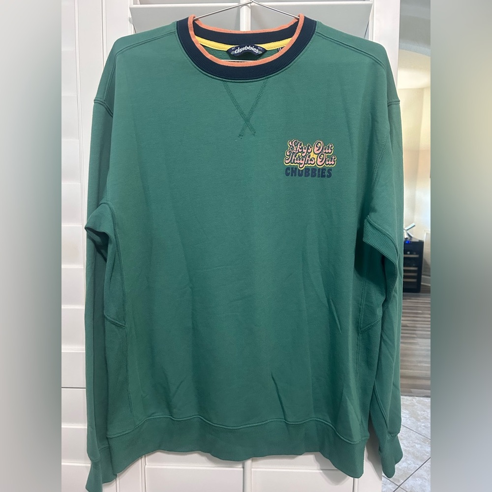 Chubbies Men’s Forest Green Crewneck Sweater